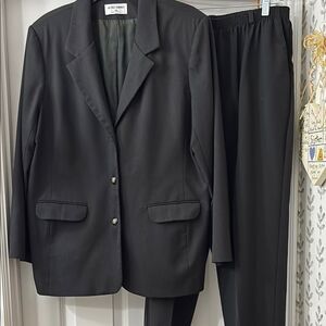 Alfred Dunner Black Suit Set Tailored Elegance